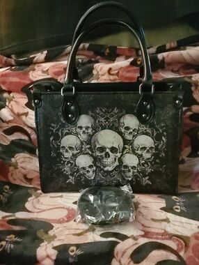 Skullette Deathmark  Small Crossbody Purse